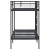 Bunk Bed without Mattress Black 100x190 cm Steel 42000323