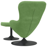 Egg Chair with Footstool Light Green 63 x 73 x 90 cm Velvet 42002747