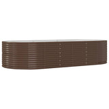 Garden Raised Bed Brown 291x140x68 cm Galvanised Steel 319100