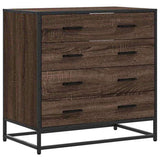 Drawer Cabinet Brown Oak 70x41x70 cm Engineered Wood 849083