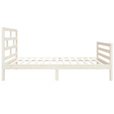 Bed Frame without Mattress White 90x190 cm Single Single Solid Wood 3101249