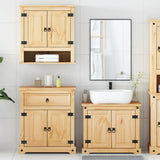 3 Piece Bathroom Furniture Set Corona Solid Wood Pine 3334638