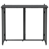 Folding Garden Table Black 90x51x75 cm Poly Rattan 4108254