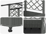 Raised Bed with Trellis and Roof Light Grey 124 x 40 x 142 cm 3423040