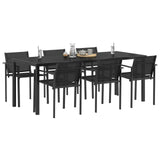 Outdoor Furniture Set 7 pcs Black and Anthracite Textilene 3422883