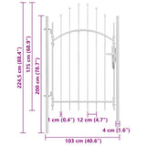 Garden Gate Woerden Steel 1x2.25 m White 143066