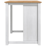 Kitchen Trolley PANAMA 2 pcs White and Honey Wax Solid-Pine 3425389