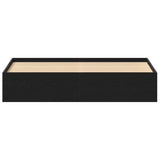 Bed Frame without Mattress Black Oak 200x200 cm Engineered Wood 3329336