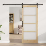 Sliding Door Manual ORKDAL Brown 86 x 198.5 cm Wood and metal 3332479