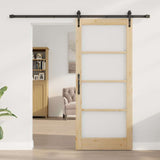 Sliding Door Manual ORKDAL Brown 86 x 198.5 cm Wood and metal 3332479