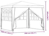 Party Tent Light Grey 200 x 200 x 240 cm PE and Steel 42032995