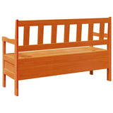 Outdoor Bench Brown 119 x 76 x 44cm Solid pine wood 4012184