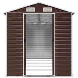 Garden Shed Brown 191x470x198 cm Galvanised Steel 3188268