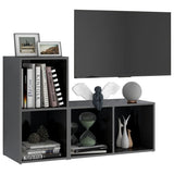 TV Cabinets 2 pcs High Gloss Grey 72x35x36.5 cm Engineered Wood 3079951