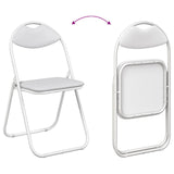 Folding Chair 8 pcs White 48 x 43.5 x 81 cm Faux Leather 42029064