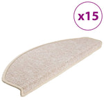ZNTS Carpet Stair Treads 15 pcs Taupe 65x24x4 cm 133890