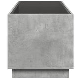 ZNTS Coffee Table with Infinity LED Concrete Grey 70x50x50 cm 847661