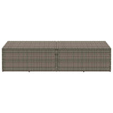 Garden Storage Box Grey 220x50x58 cm Poly Rattan 4104076
