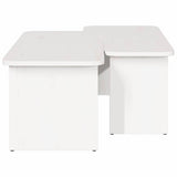 Coffee Table 2 pcs White Solid pine wood 873524