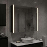 Bathroom Mirror Cabinet Black Oak 73.5 x 15.5 x 70 cm 889256
