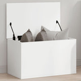Storage Box White 60x35x35 cm Engineered Wood 840674