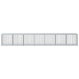 Gabion Basket with Cover 700x100x100 cm Galvanised Iron 3295202