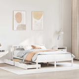 Bed Frame without Mattress White 140x200 cm Solid Wood Pine 3301637