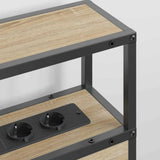 Storage Headboard with Shelf Sonoma oak 135 cm Engineered wood 859746
