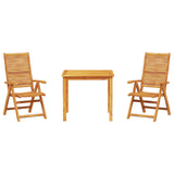Garden Dining Set Folding 3 pcs Brown Solid Acacia Wood 3375630