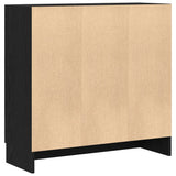 Book Cabinet Black Oak 82.5 x 30.5 x 80 cm Engineered Wood 862518
