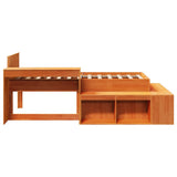 Bed Frame without Mattress Wax Brown 75x190 cm Small Single Solid Wood Pine 3309754