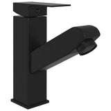 Bathroom Basin Faucet with Pull-out Function Black 157x172 mm 149076