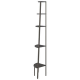 5-Tier Corner Shelf Black 45.5x31.5x180 cm 336396