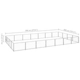 Dog Kennel Silver 28 m Steel 3082153