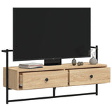 TV Cabinet Wall-mounted Sonoma Oak 100.5x30x51 cm Engineered Wood 833459