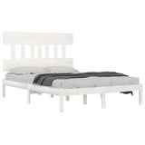 Bed Frame without Mattress White 180x200 cm Super King Solid Wood 3104754