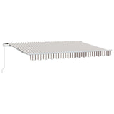 Retractable Awning Light Grey and White 2.5 x 2 m Fabric 3425604