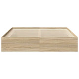 Bed Frame without Mattress Sonoma Oak 180x200 cm Super King Super King Size 3203882