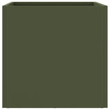 Planters 2 pcs Olive Green 32x30x29 cm Steel 841542