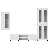 TV Cabinet Set with Drawer FLORIN 3 pcs White Engineered Wood 3397944