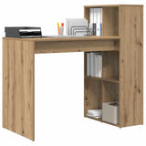 Desk with Shelf Artisan Oak 108 x 55 x 103.5 cm Engineered Wood 869465