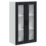 Wall Glass Cabinet LUCCA Black 60 x 31 x 100 cm Engineered Wood 885176