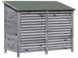 Garden Shed with Roof Grey 106 x 56 x 113.5 cm Solid Fir Wood 42033458