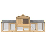 Chicken Coop 3 pcs Brown Solid Pine Wood 3388344