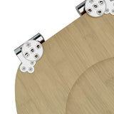 Soft-Close Toilet Seat Light Bamboo Color 44 x 38 cm MDF board 42027175