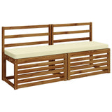 2-Piece Bench Cushions VUGHT 2 pcs 100% Polyester Cream 951435