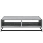 ZNTS Coffee Table Grey Sonoma 100x100x30 cm Engineered Wood and Metal 848777