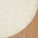 Faux Sheepskin Rug TAFALLA White 160 cm Polyester 42021472