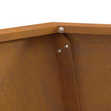 Fire Pit Brown 50 x 50 x 40 cm Weathering Steel 858961
