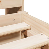 Bookcase Bed without Mattress 150x200cm King Size Solid Wood Pine 3323023